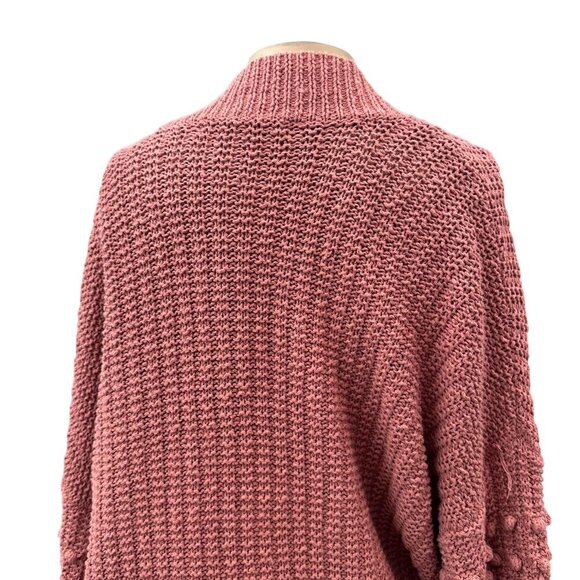 Madewell Bobble Open‎ Front Pocket Cardigan Sweater Dusty Rose Pink Women XS - Picture 11 of 12